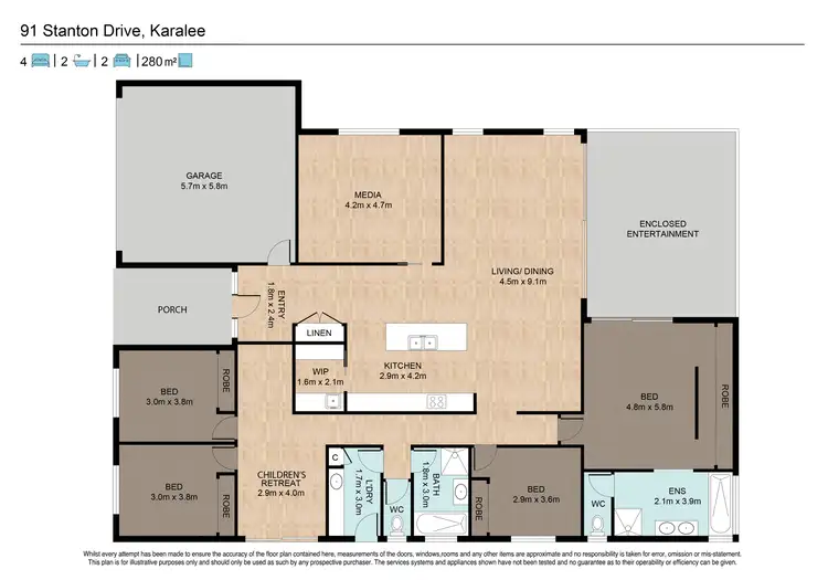 Floorplan of Homely house listing, 91 Stanton Cross Drive, Karalee QLD 4306