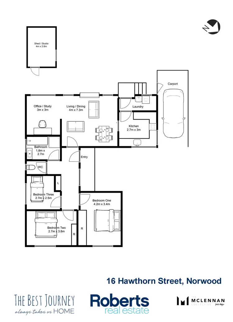 Floorplan of Homely house listing, 16 Hawthorn Street, Norwood TAS 7250