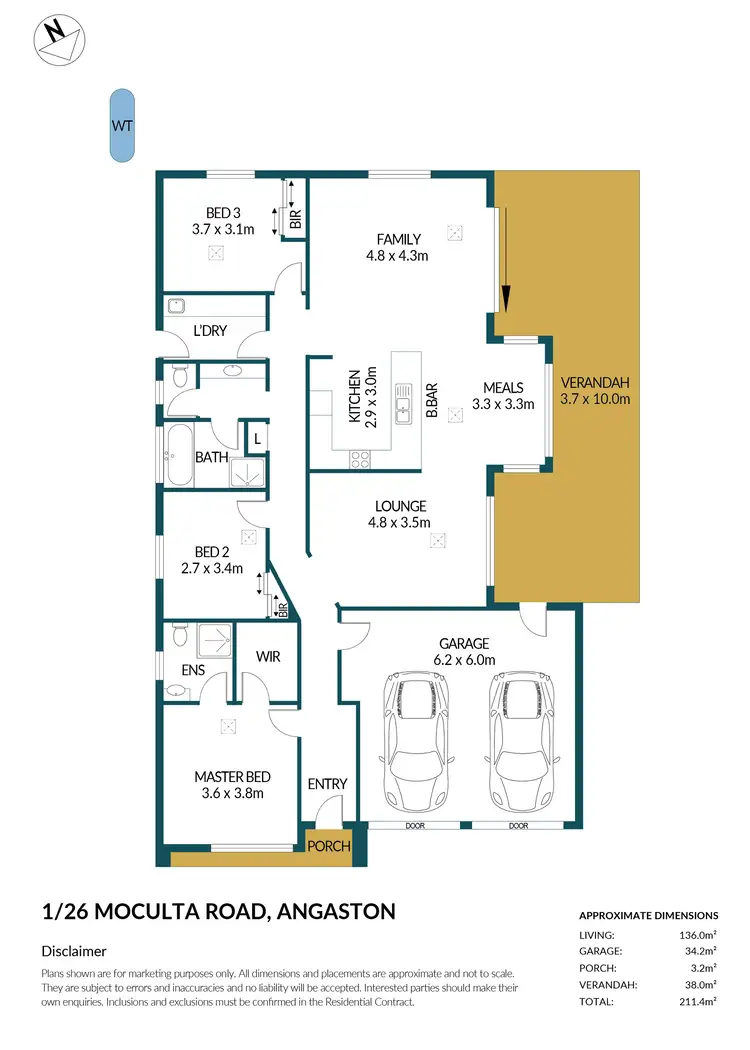 Floorplan of Homely house listing, 1/26 Moculta Road, Angaston SA 5353