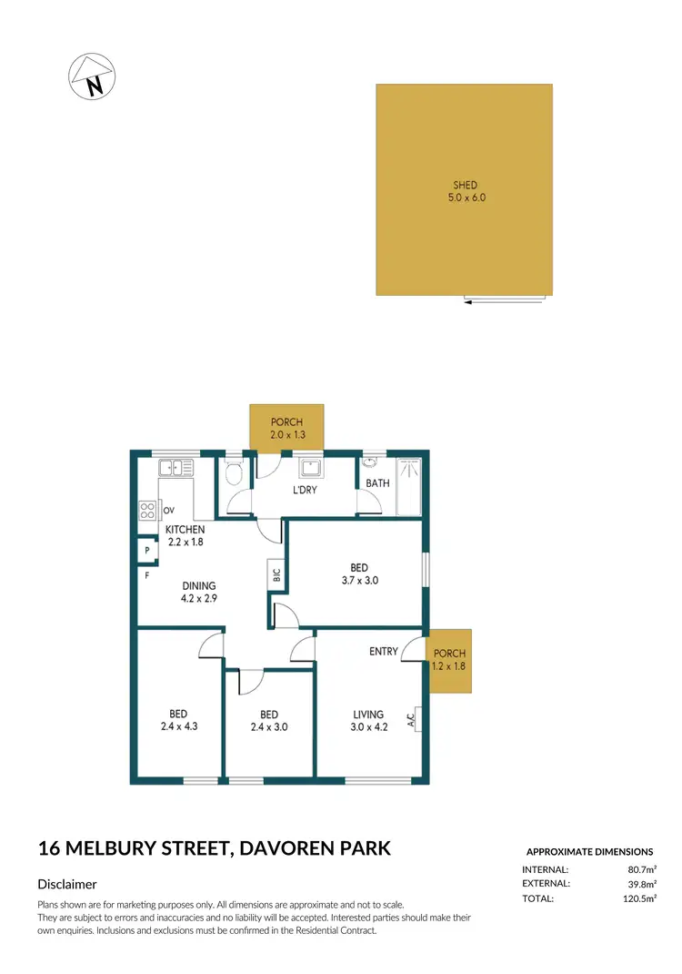 Floorplan of Homely house listing, 16 Melbury Street, Davoren Park SA 5113