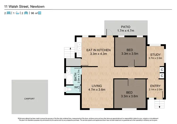 Floorplan of Homely house listing, 11 Walsh Street, Newtown QLD 4305