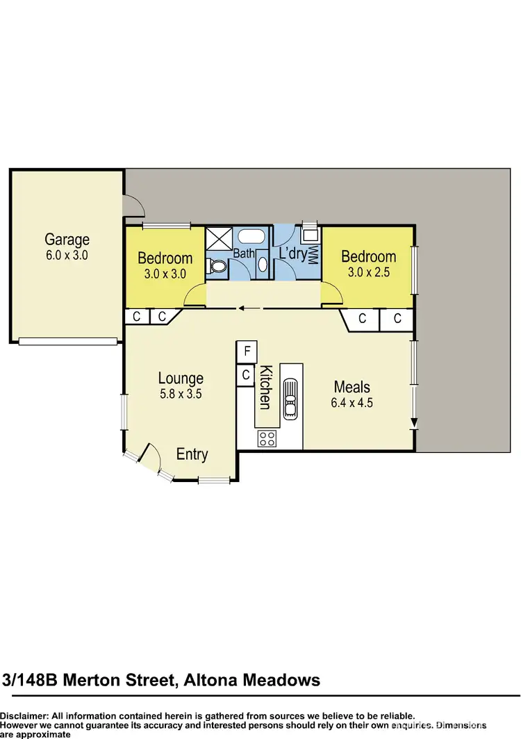 Floorplan of Homely house listing, 3/148B Merton Street, Altona Meadows VIC 3028