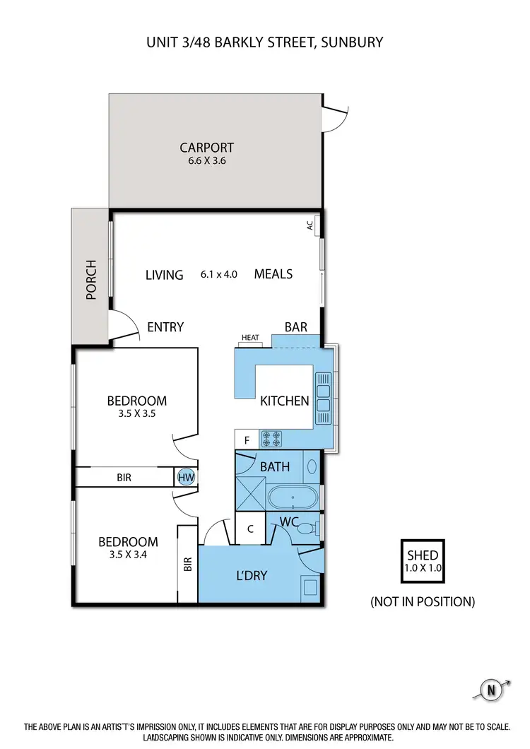 Floorplan of Homely unit listing, 3/48 Barkly Street, Sunbury VIC 3429