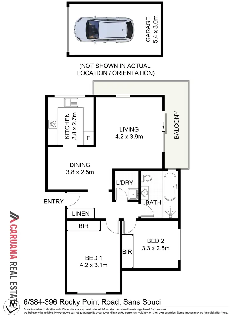 Floorplan of Homely apartment listing, 6/384-396 Rocky Point Road, Sans Souci NSW 2219