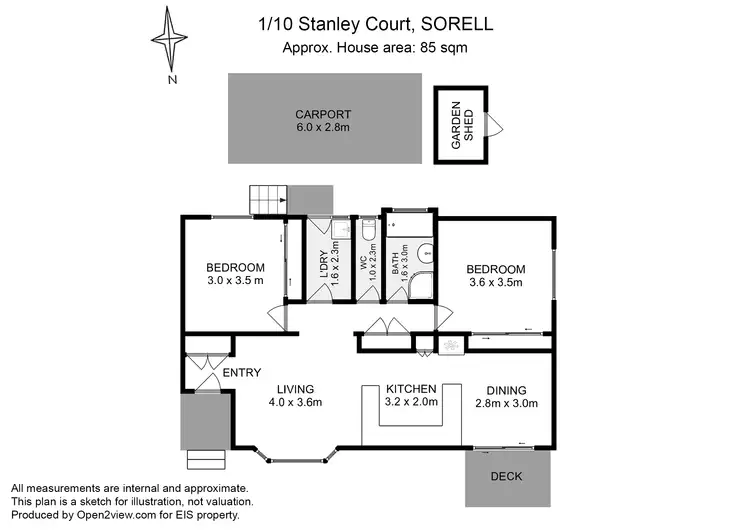 Floorplan of Homely villa listing, 1/10 Stanley Court, Sorell TAS 7172