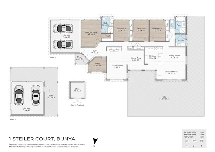 Floorplan of Homely house listing, 1 Steiler Court, Bunya QLD 4055