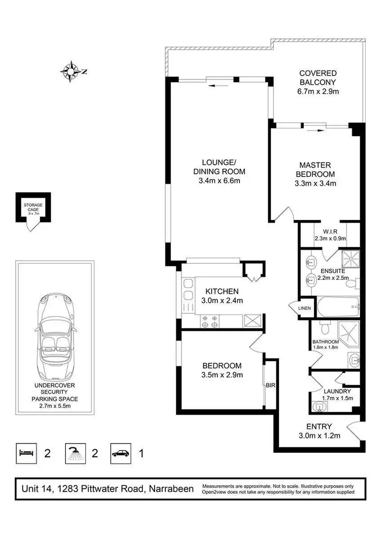 Floorplan of Homely apartment listing, 14/1283 Pittwater Road, Narrabeen NSW 2101