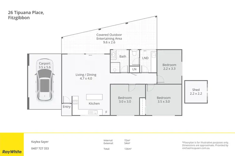 Floorplan of Homely house listing, 26 Tipuana Place, Fitzgibbon QLD 4018