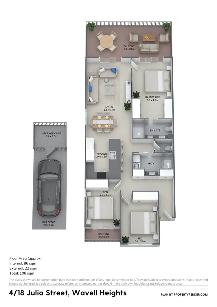 Floorplan of Homely unit listing, 4/18 Julia Street, Wavell Heights QLD 4012