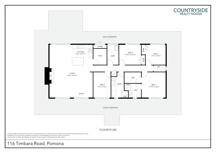 Floorplan of Homely house listing, 116 Timbara Road, Pomona QLD 4568