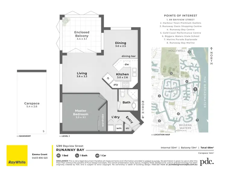 Floorplan of Homely unit listing, 5/89-91 Bayview Street, Runaway Bay QLD 4216