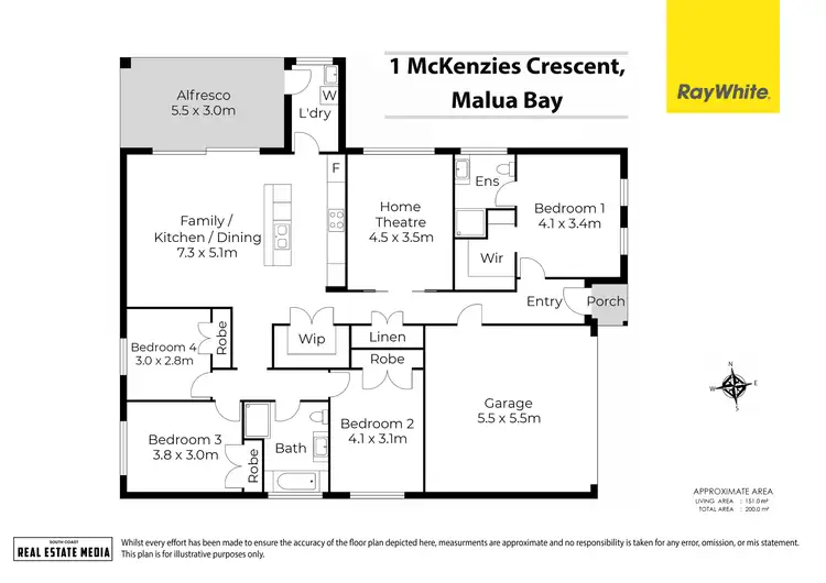 Floorplan of Homely house listing, 1 Mckenzies Crescent, Malua Bay NSW 2536