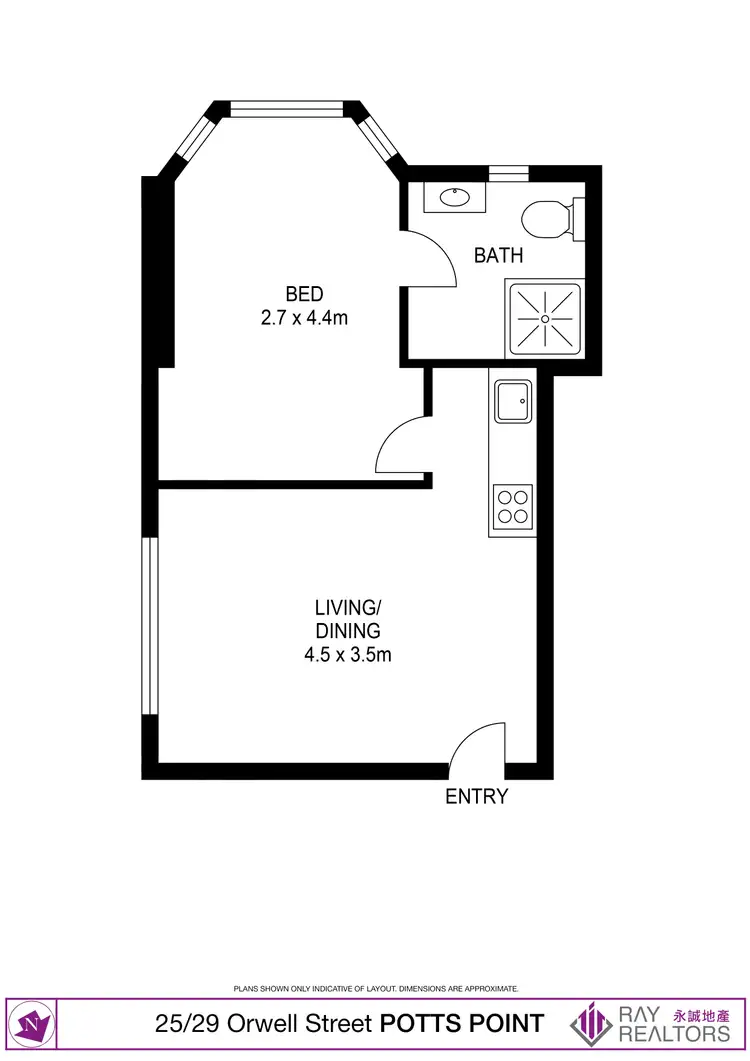 Floorplan of Homely apartment listing, 25/29 Orwell Street, Potts Point NSW 2011