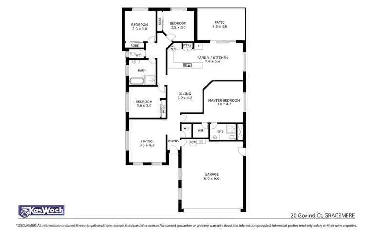 Floorplan of Homely house listing, 20 GOVIND COURT, Gracemere QLD 4702