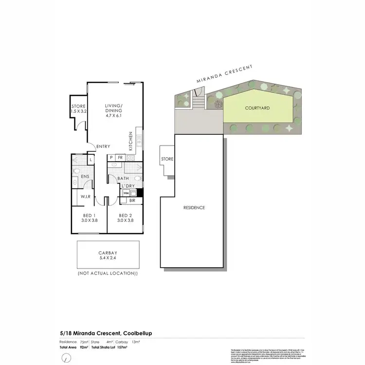 Floorplan of Homely unit listing, 5/18 Miranda Crescent, Coolbellup WA 6163