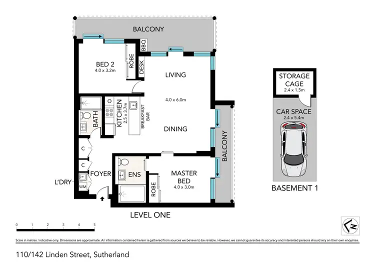 Floorplan of Homely apartment listing, 110/142 Linden Street, Sutherland NSW 2232
