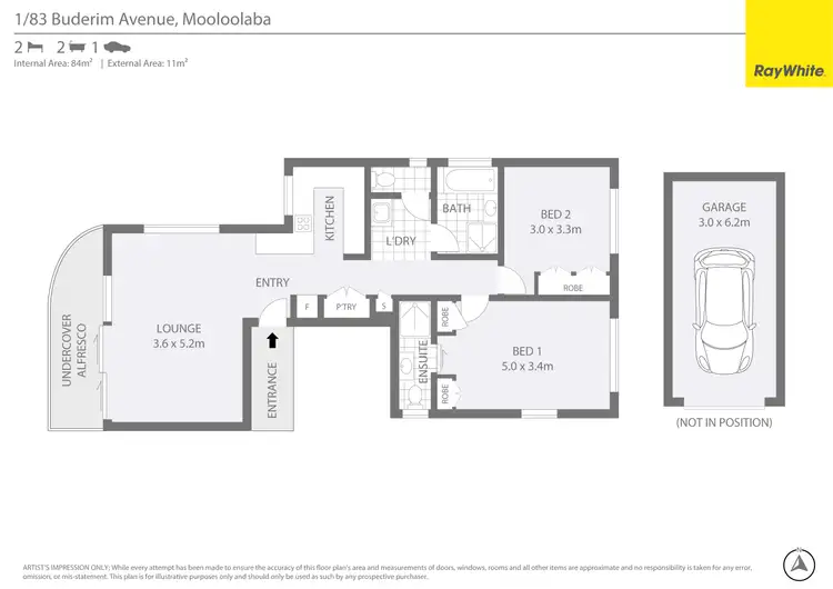 Floorplan of Homely unit listing, 1/83-85 Buderim Avenue, Mooloolaba QLD 4557