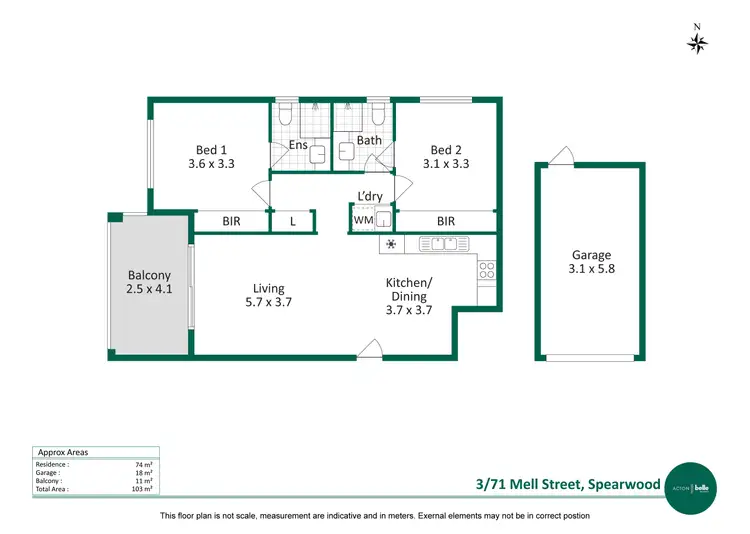 Floorplan of Homely apartment listing, 3/71 Mell Road, Spearwood WA 6163