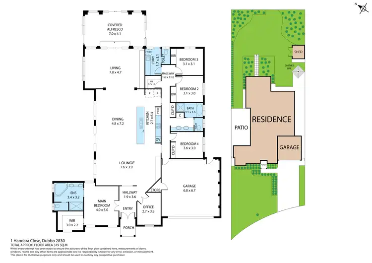 Floorplan of Homely house listing, 1 Handara Close, Dubbo NSW 2830