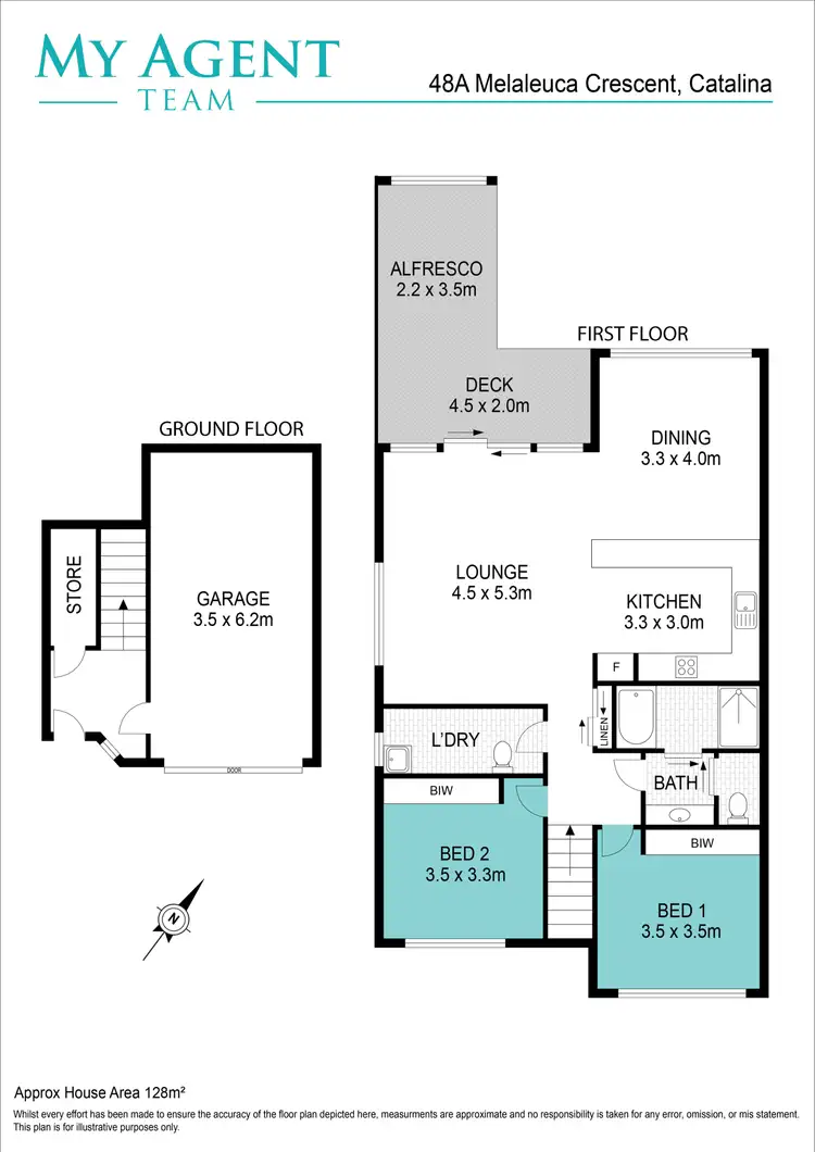Floorplan of Homely house listing, 48A Melaleuca Crescent, Catalina NSW 2536