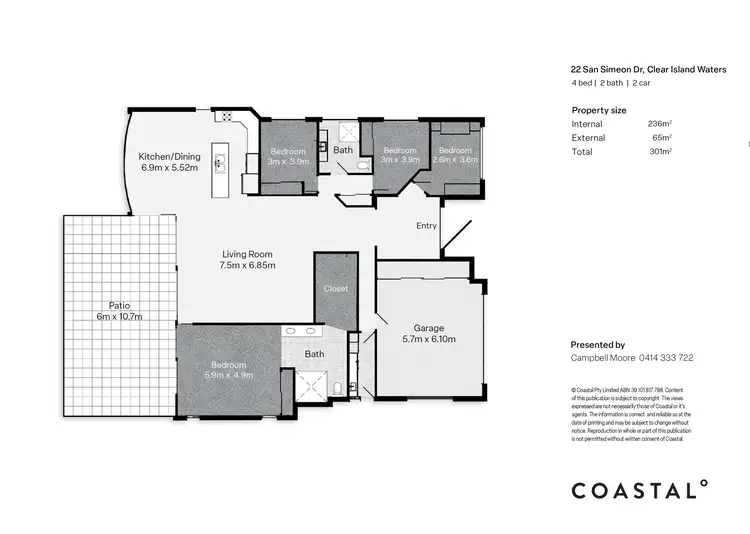 Floorplan of Homely house listing, 22 San Simeon Drive, Clear Island Waters QLD 4226