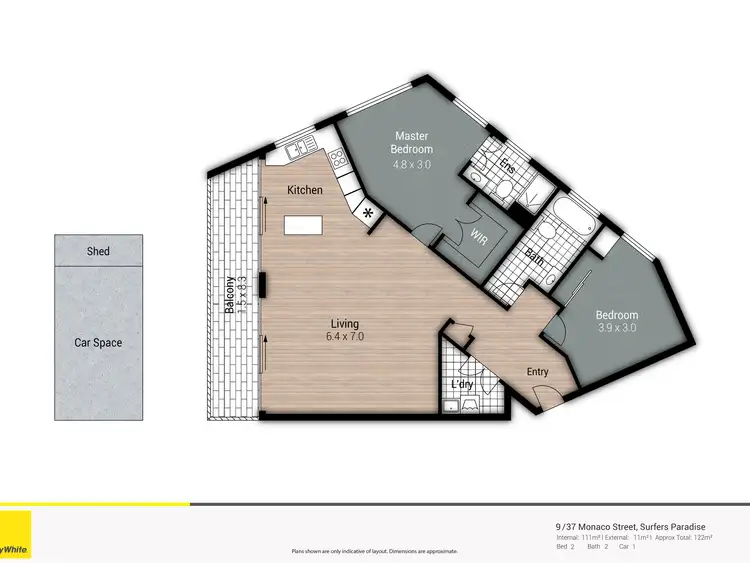Floorplan of Homely apartment listing, 9/37 Monaco Street, Surfers Paradise QLD 4217