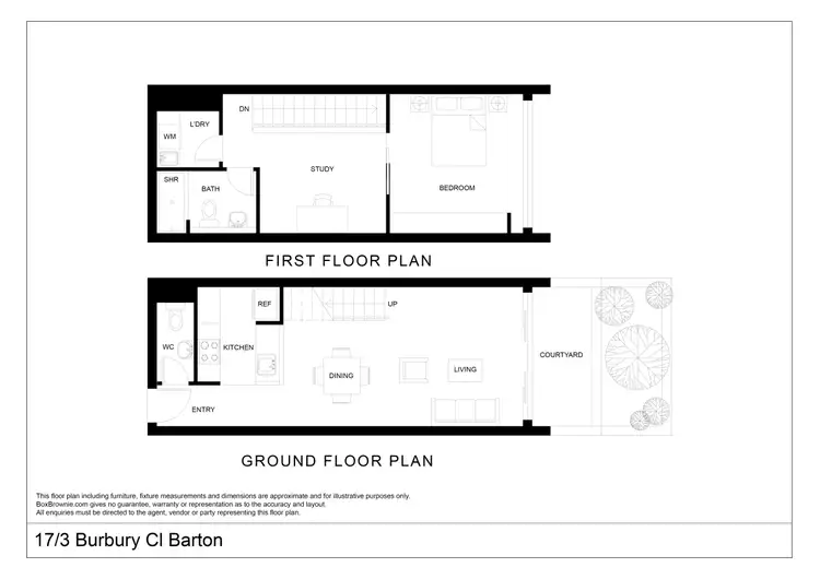 Floorplan of Homely apartment listing, 17/3 Burbury Close, Barton ACT 2600
