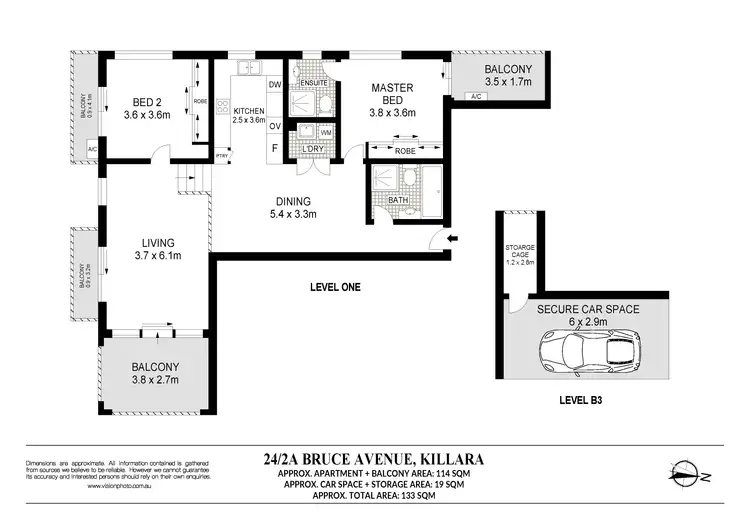 Floorplan of Homely apartment listing, 24/2A Bruce Avenue, Killara NSW 2071