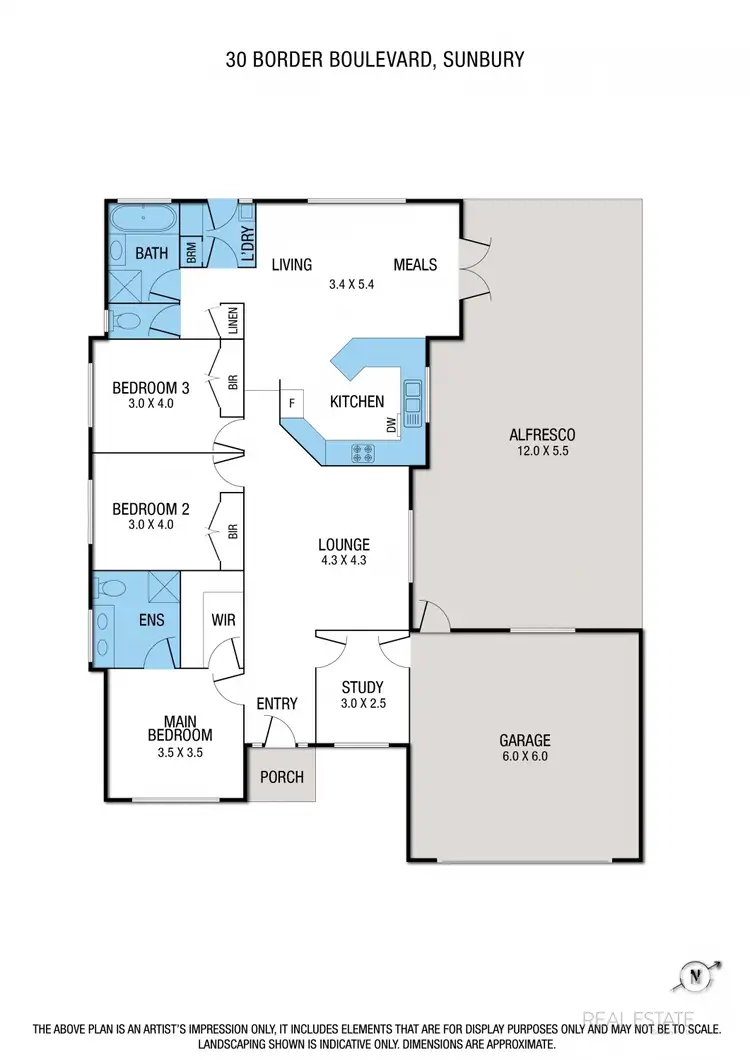 Floorplan of Homely house listing, 30 Border Boulevard, Sunbury VIC 3429
