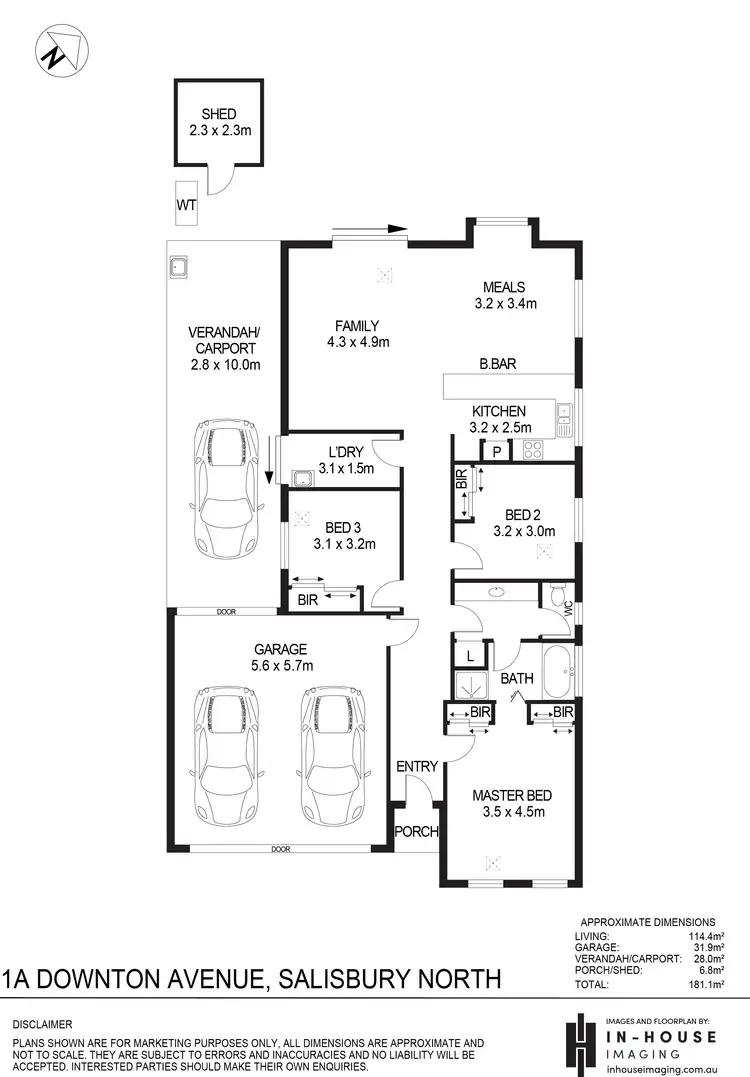 Floorplan of Homely house listing, 1A Downton Avenue, Salisbury North SA 5108