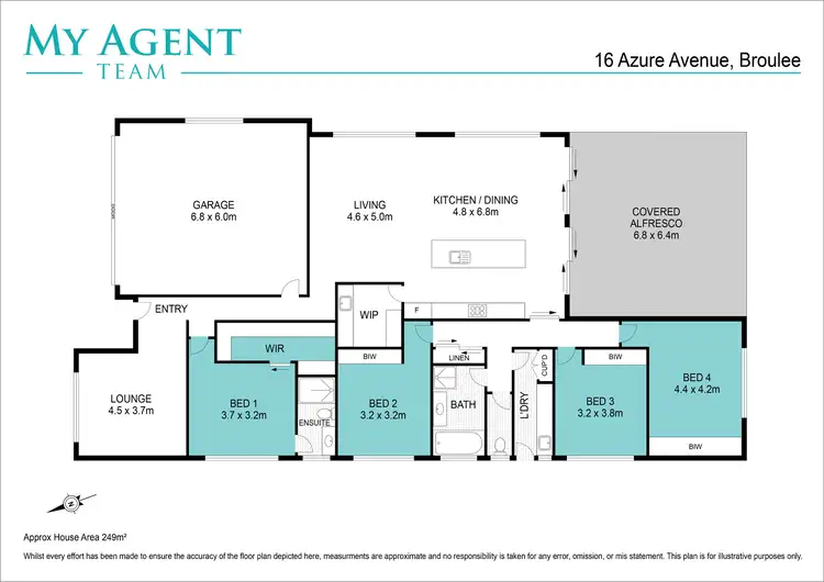 Floorplan of Homely house listing, 16 Azure Avenue, Broulee NSW 2537