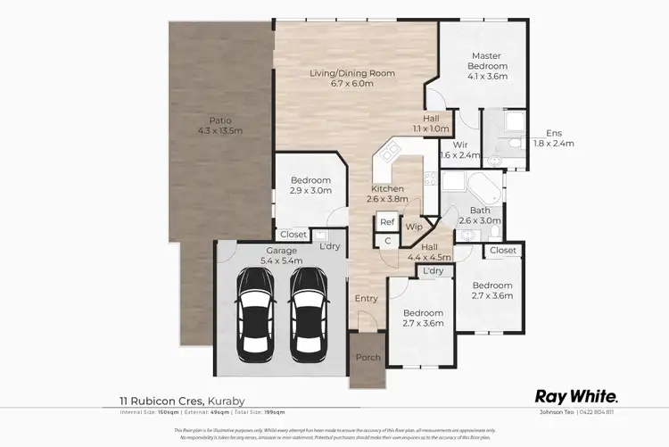 Floorplan of Homely house listing, 11 Rubicon Crescent, Kuraby QLD 4112