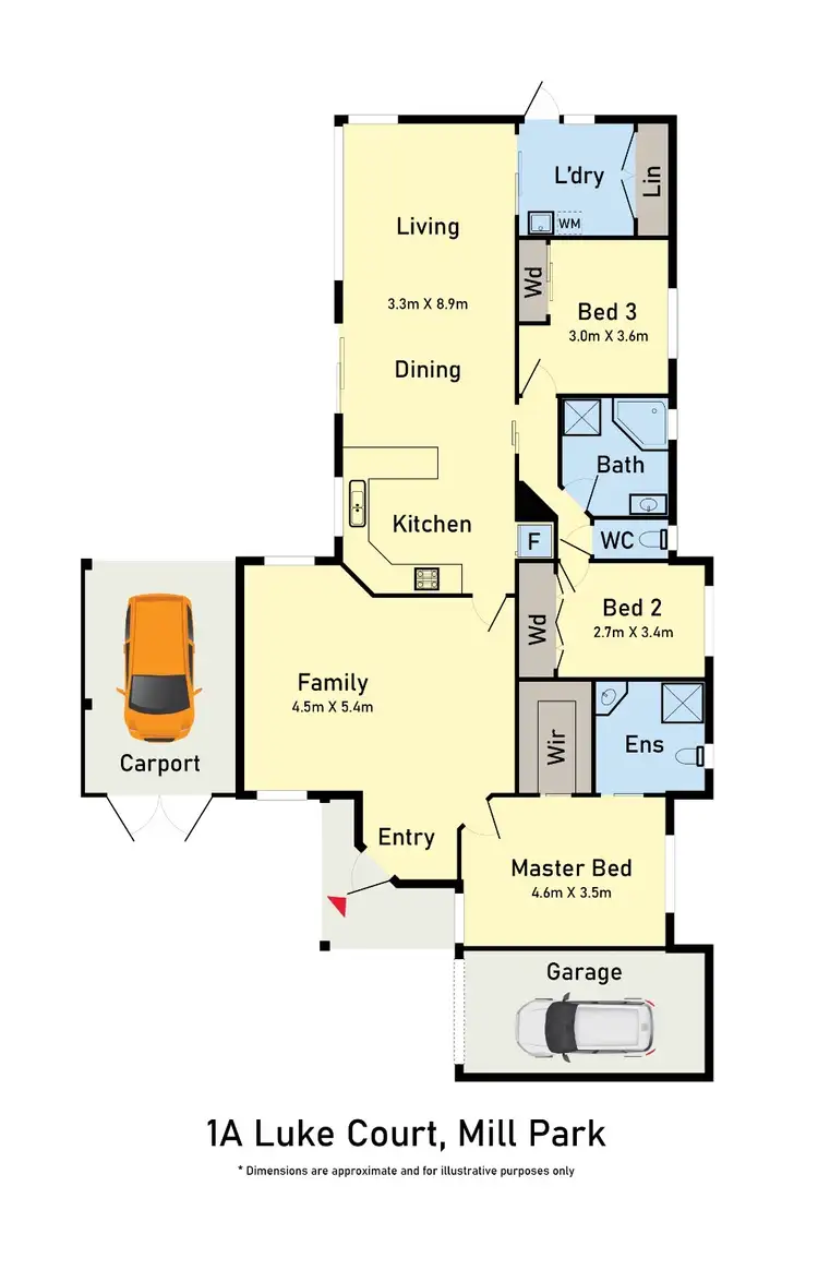 Floorplan of Homely house listing, 1A Luke Court, Mill Park VIC 3082