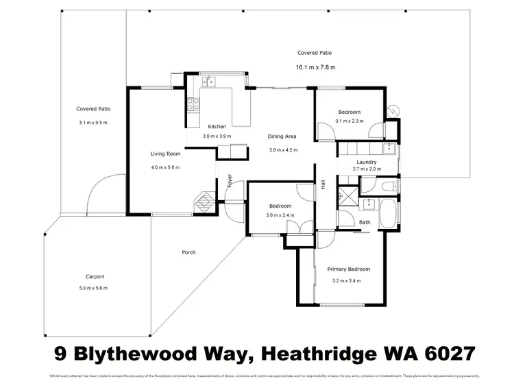 Floorplan of Homely house listing, 9 Blythewood Way, Heathridge WA 6027