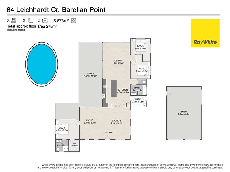Floorplan of Homely house listing, 84 Leichhardt Crescent, Barellan Point QLD 4306