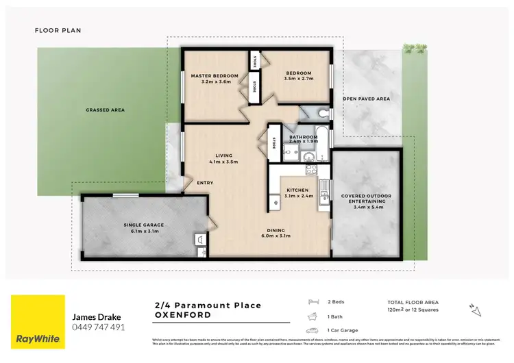 Floorplan of Homely semi-detached listing, 2/4 Paramount Place, Oxenford QLD 4210