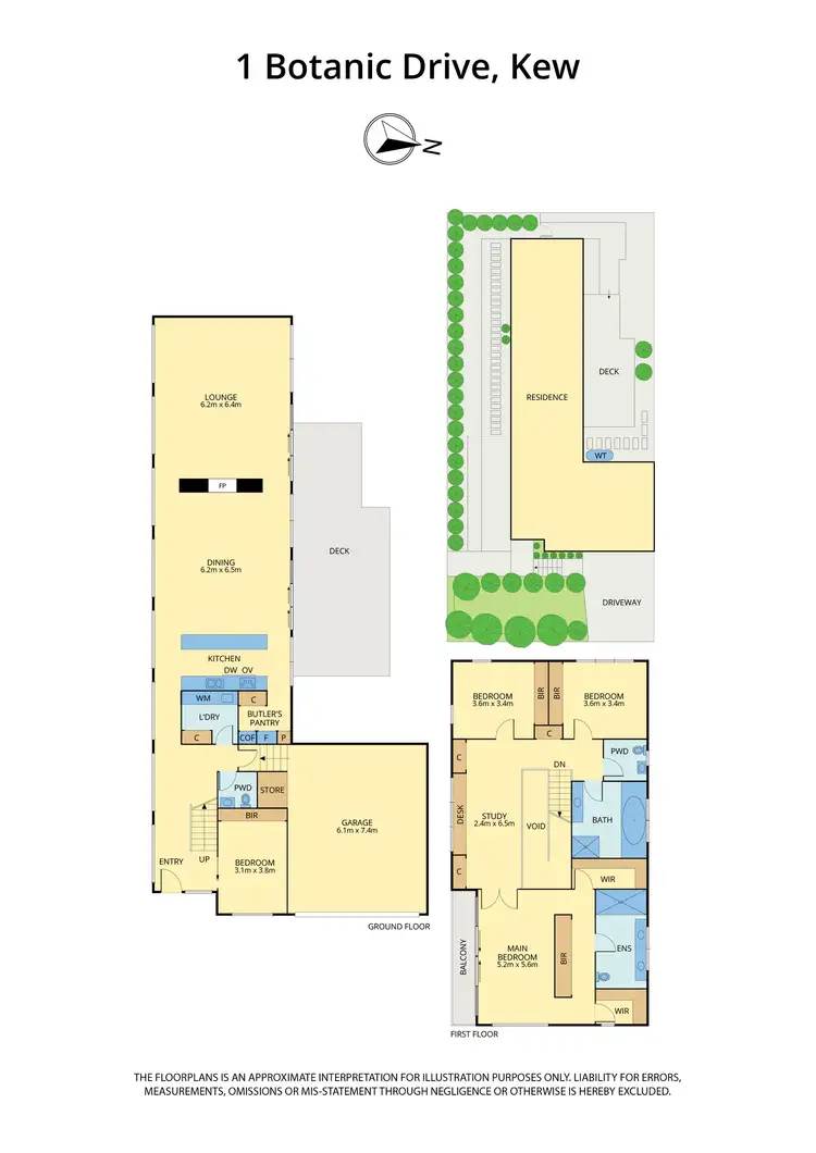 Floorplan of Homely house listing, 1 Botanic Drive, Kew VIC 3101