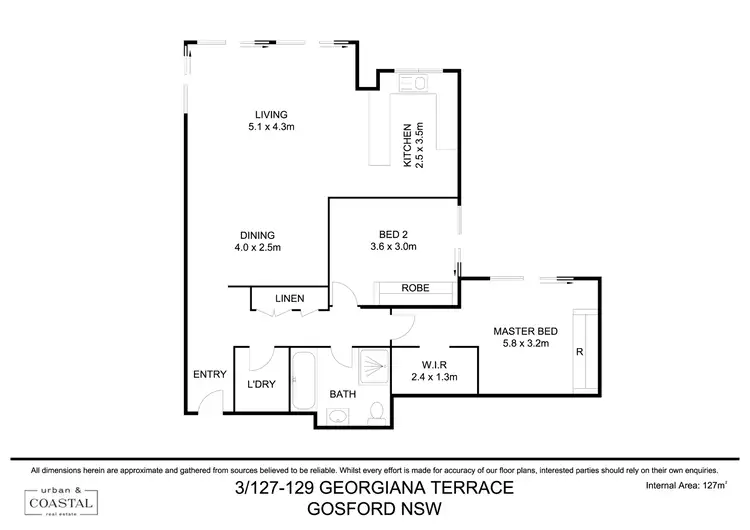 Floorplan of Homely block of units listing, 3/127-129 Georgiana Terrace, Gosford NSW 2250