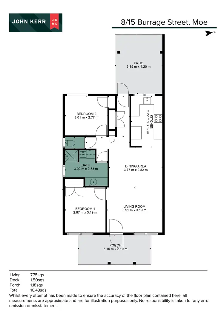 Floorplan of Homely unit listing, 8/15 Burrage Street, Moe VIC 3825