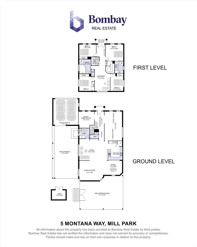 Floorplan of Homely house listing, 5 Montana Way, Mill Park VIC 3082