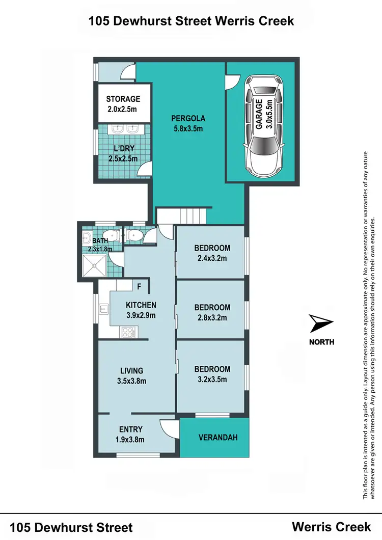 Floorplan of Homely house listing, 105 Dewhurst Street, Werris Creek NSW 2341
