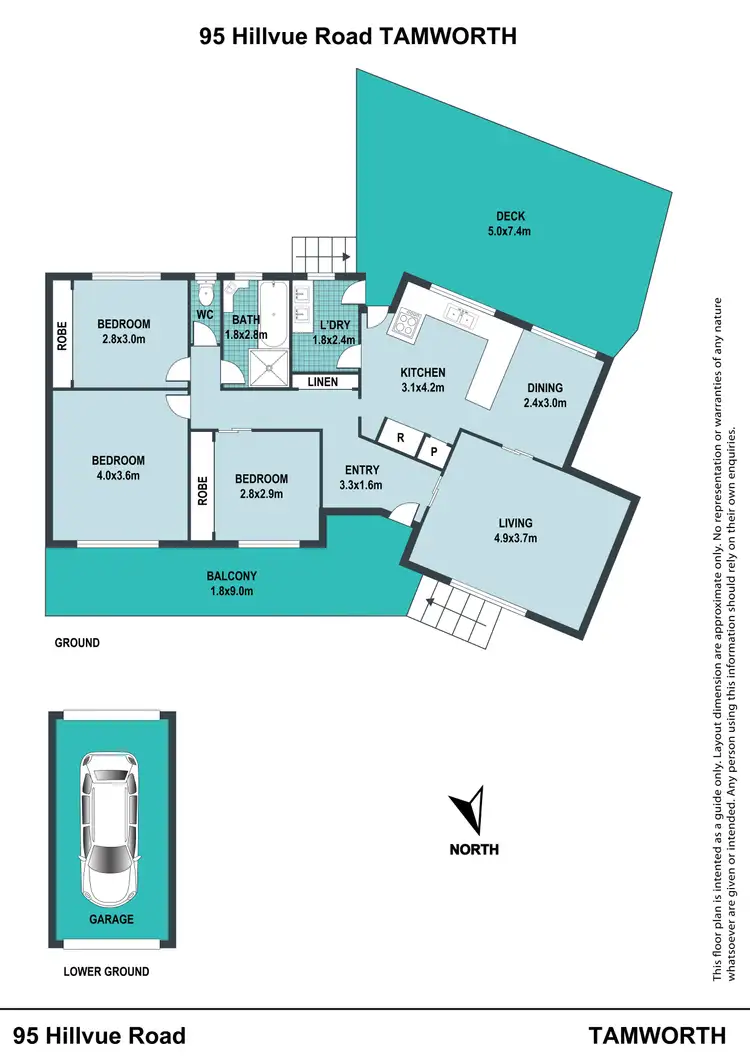 Floorplan of Homely house listing, 95 Hillvue Road, Tamworth NSW 2340