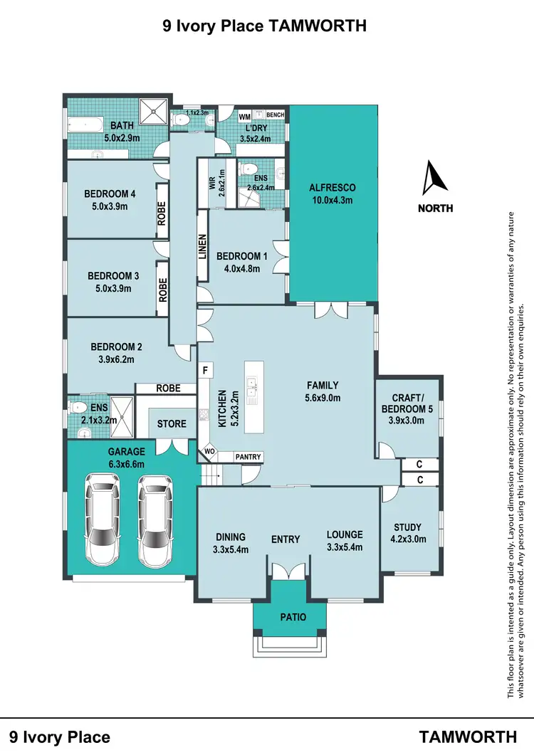 Floorplan of Homely house listing, 9 Ivory Place, Tamworth NSW 2340
