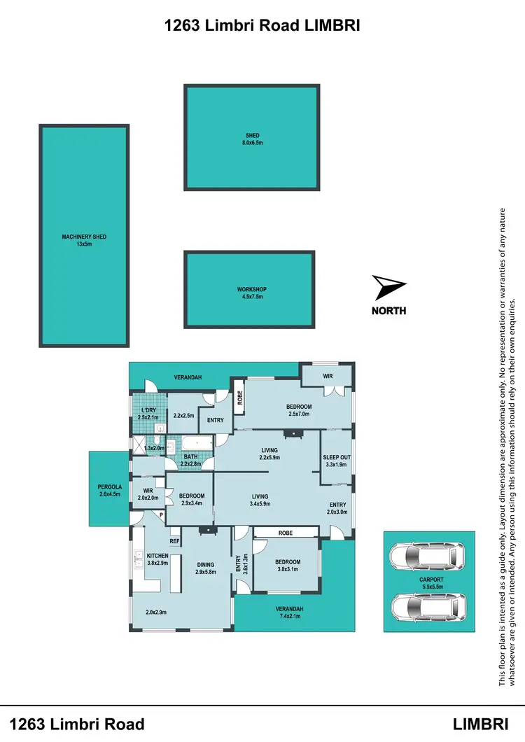 Floorplan of Homely rural property listing, "Justbrook"/1263 Limbri Road, Limbri NSW 2352