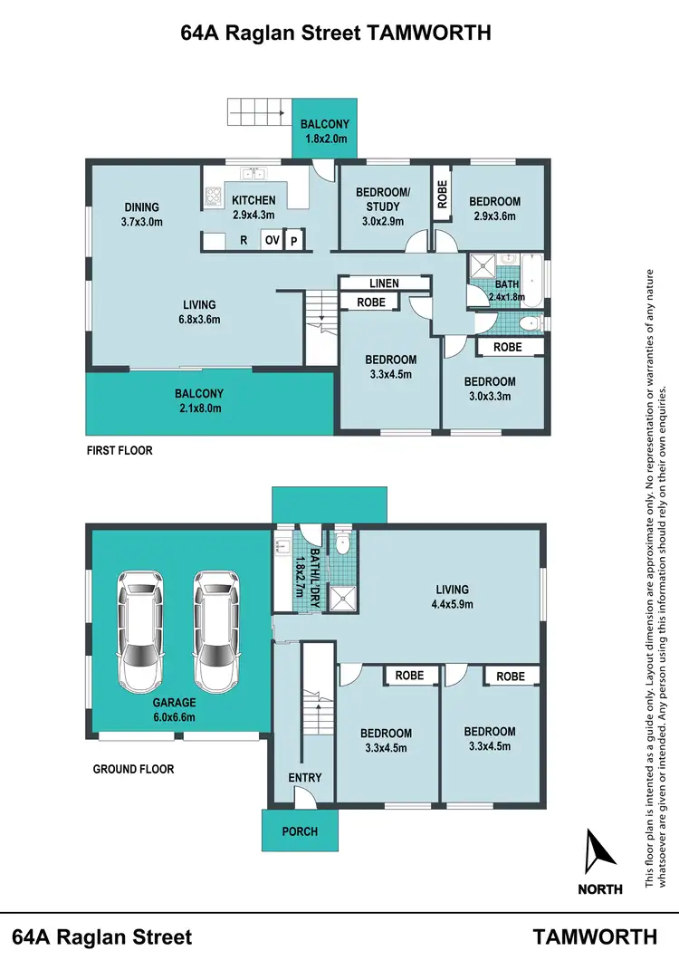 Floorplan of Homely house listing, 64a Raglan Street, Tamworth NSW 2340