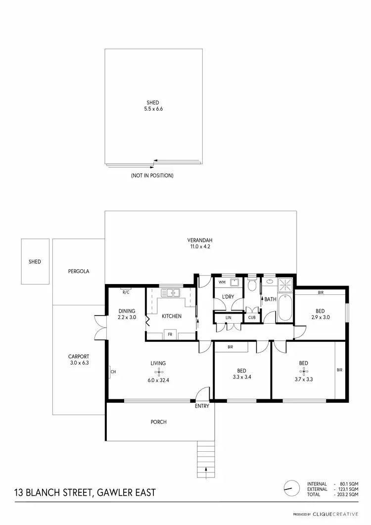 Floorplan of Homely house listing, 13 Blanch Street, Gawler East SA 5118