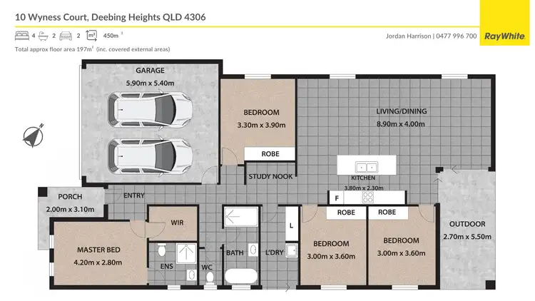 Floorplan of Homely house listing, 10 Wyness Court, Deebing Heights QLD 4306