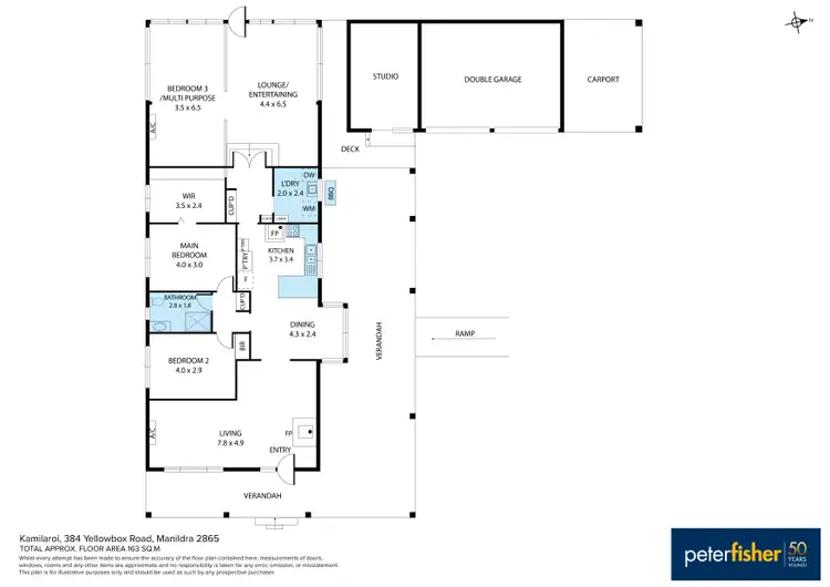 Floorplan of Homely rural property listing, 384 Yellowbox Road, Manildra NSW 2865