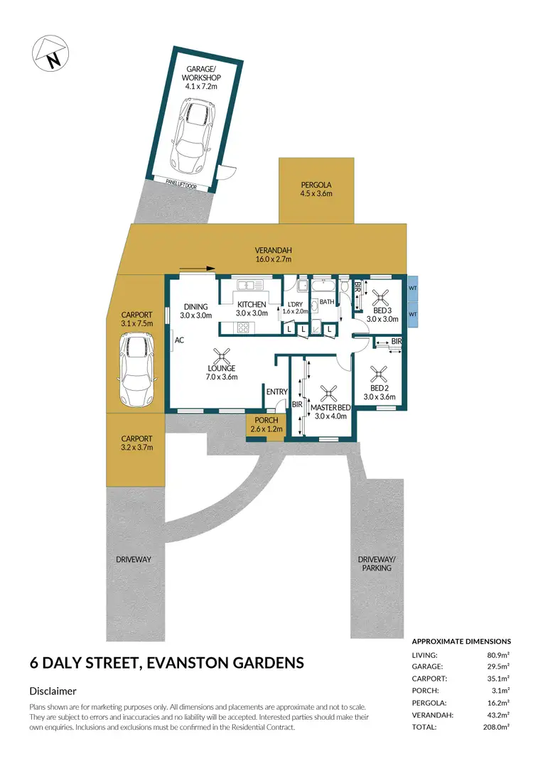 Floorplan of Homely house listing, 6 Daly Street, Evanston Gardens SA 5116