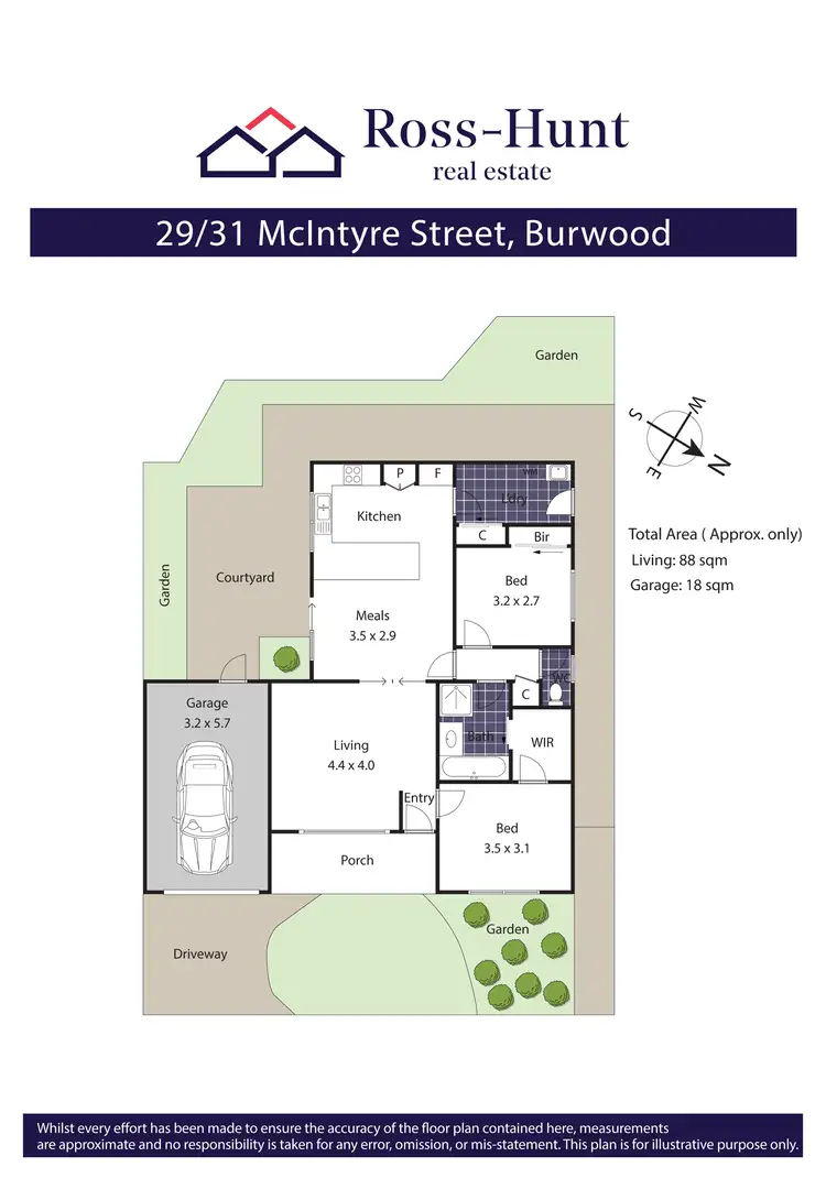 Floorplan of Homely unit listing, 29/31 Mcintyre Street, Burwood VIC 3125